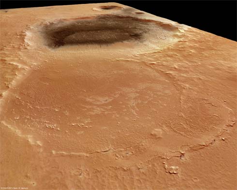 Cratera de impacto em Marte