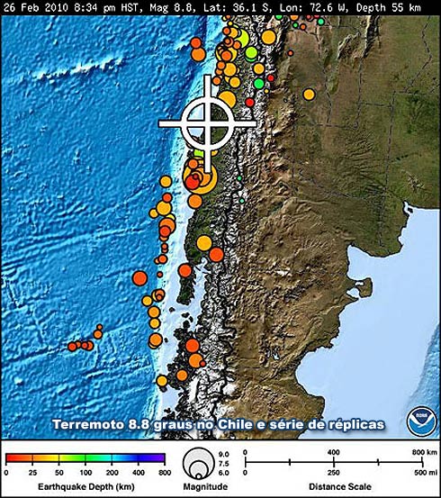 Rlicas do terremoto de 8.8 graus no Chile