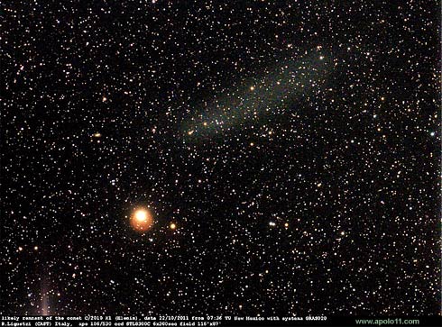 Nuvem de fragmentos do cometa Elenin C/2010 X1