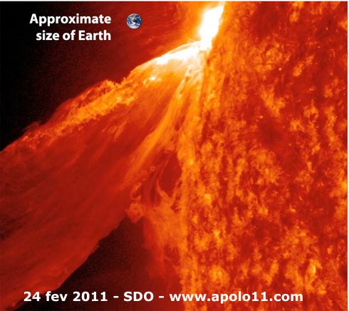 exploso solar em 24 de fevereiro de 2011