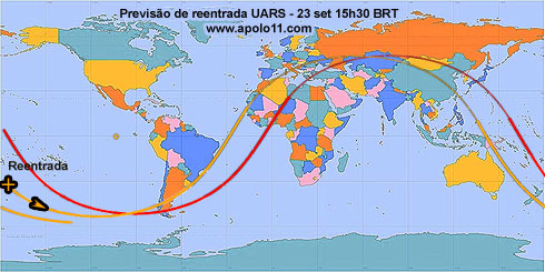 Previso de reentrada satlite UARS