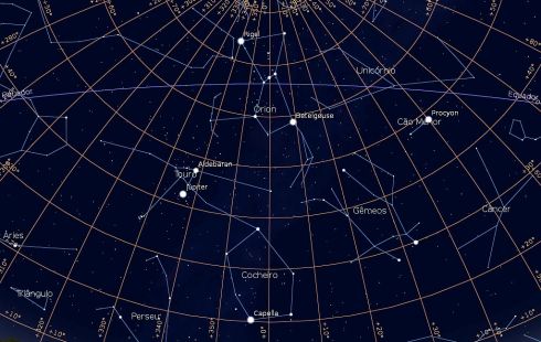 Carta Celeste Constelao de Orion