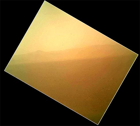 Primeira Imagem colorida de Marte feita pelo jipe-rob Curiosity