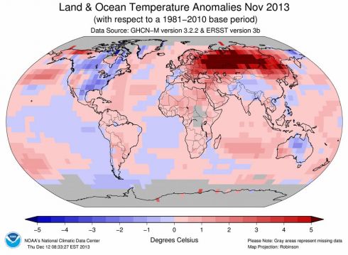 Temperatura novembro de 2013