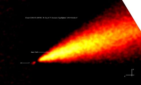 Cometa ISON apresenta jato de gás