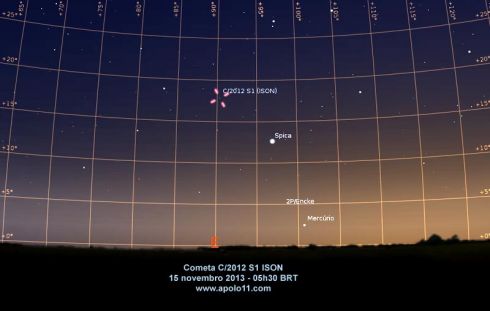 Carta celeste cometa ISON