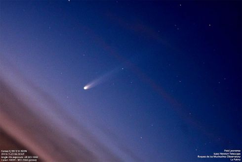 Cometa ISON visto de Las Palmas, Espanha