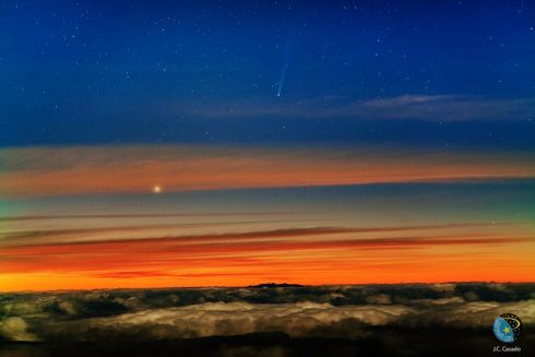 Cometa ISON visto das Ilhas Canárias