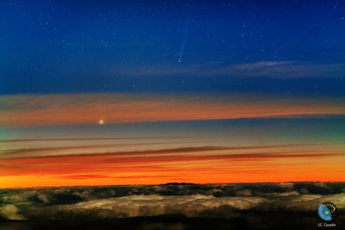 Cometa ISON visto das Ilhas Canrias