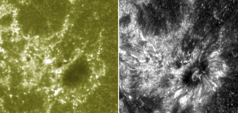 Imagem de satélite mostra zona de interface do Sol