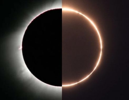 Eclipse solar hbrido