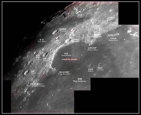 Sinus Iridum - Local de pouso do jipe lunar da China