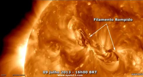 Exploso de filamento solar