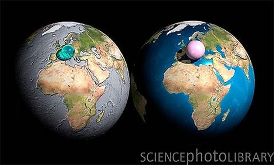 quantidade de gua e ar na terra