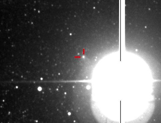 Imagem registrada a partir da Espanha pelo Optical Ground Station, da Agncia Espacial Europeia, duas horas aps a aproximao mxima.