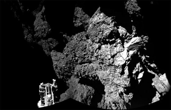 Sonda Philae na superfície do cometa 67/P