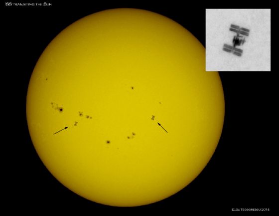 Trnsito Solar da Estao Espacial ISS