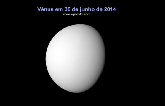 Planeta Venus em 30 de junho de 2014