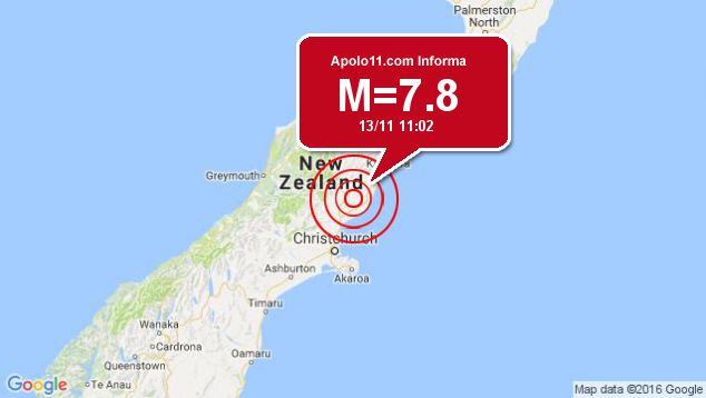 Forte terremoto sacode Nova Zelndia, a 46 km de Amberley