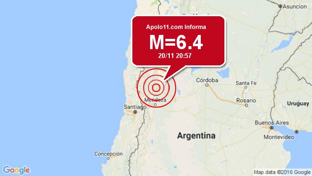 Forte terremoto sacode Argentina, a 10 km de Zonda