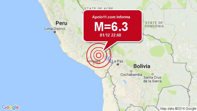Forte terremoto atinge Peru, a 43 km de Huarichancara