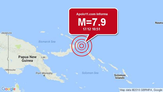 Forte terremoto atinge Papua Nova Guin, a 60 km de Taron