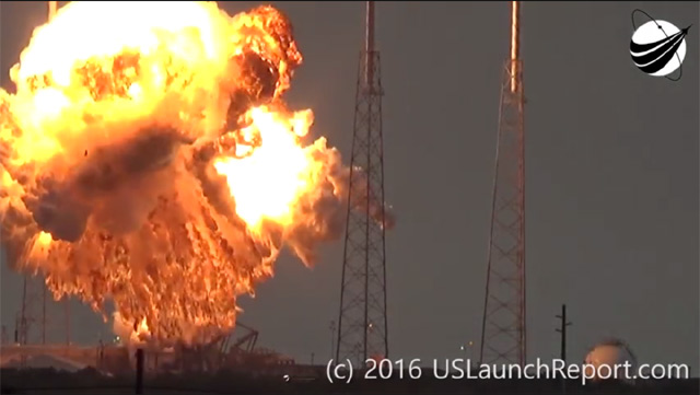 Explosao foguete Falcon 9