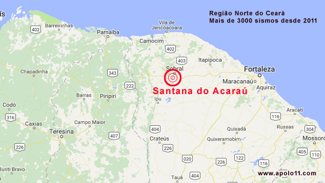 Tremores em Santana do Acarau
