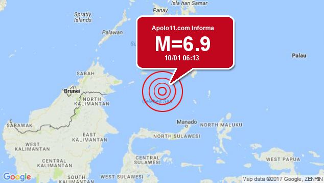 Forte terremoto sacode Filipinas, a 199 km de Tabiauan