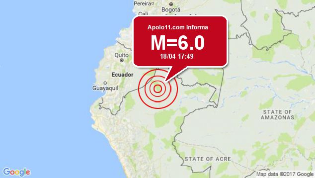 Forte terremoto sacode Peru, a 255 km de Iquitos