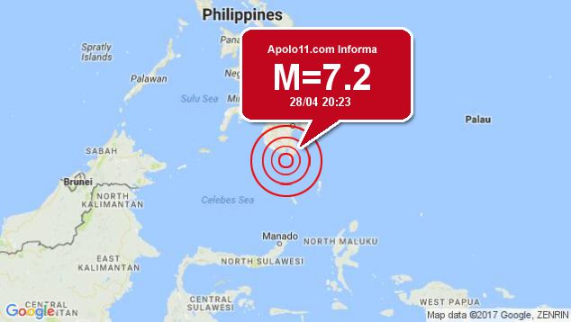 Forte terremoto atinge Filipinas, a 26 km de Balangonan
