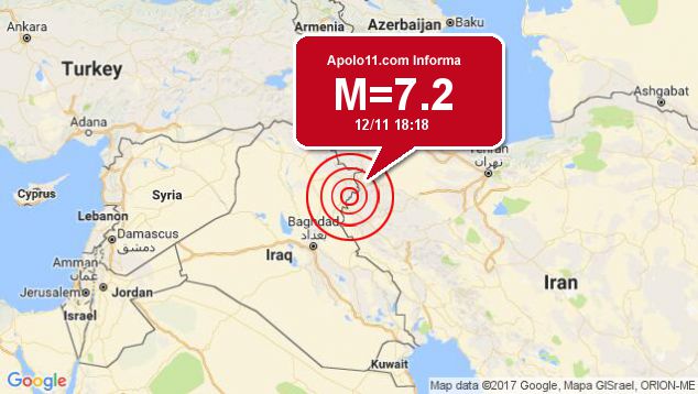 Forte terremoto sacode Iraque, a 32 km de Halabjah