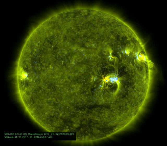 Mancha Solar AR2644 vista em ultravioleta