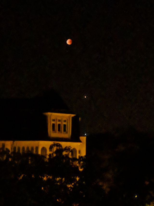 Eclipse lunar visto de Berlim, Alemanha
