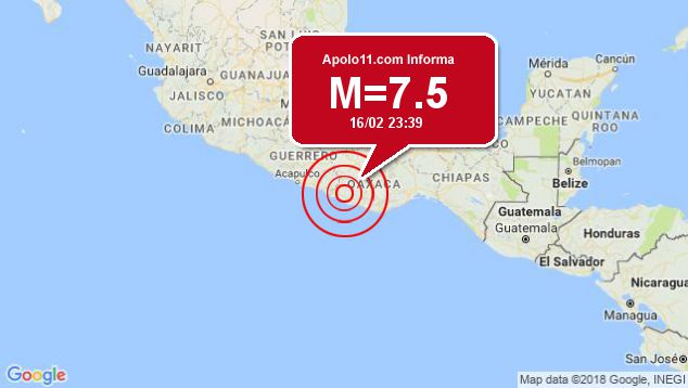 Forte terremoto atinge Mxico, a 4 km de Pinotepa de Don Lui