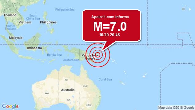 Forte terremoto sacode Papua Nova Guin, a 144 km de Kimbe