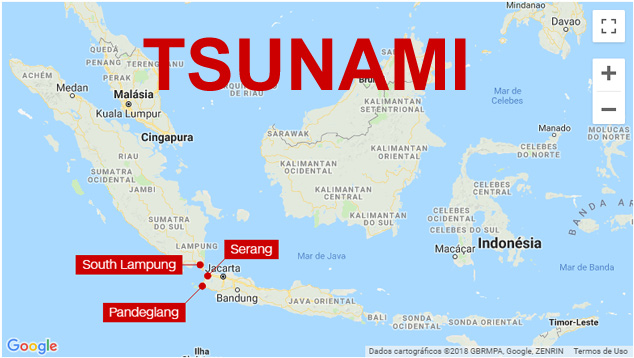 Tsunami na Indonesia pode ter sido provocado pela ilha de Anak Krakatau