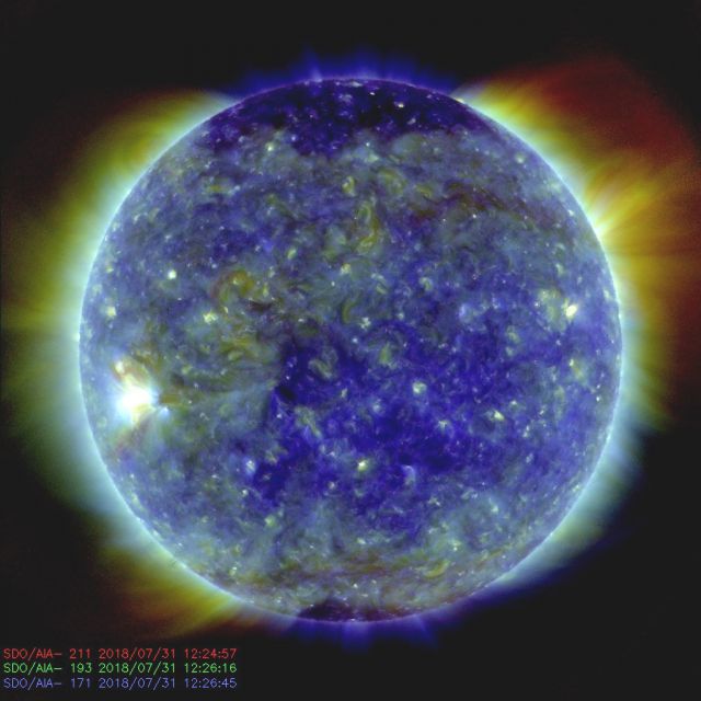 Sol, registrado pelo satelite da NASA SDO.