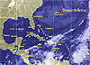 Imagem de sat�lite dos EUA e Caribe