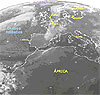 Imagem de sat�lite da Africa e Europa