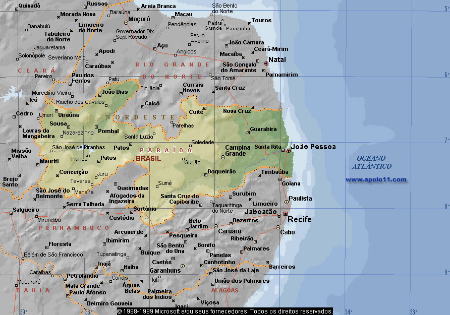 Mapa da Paraba