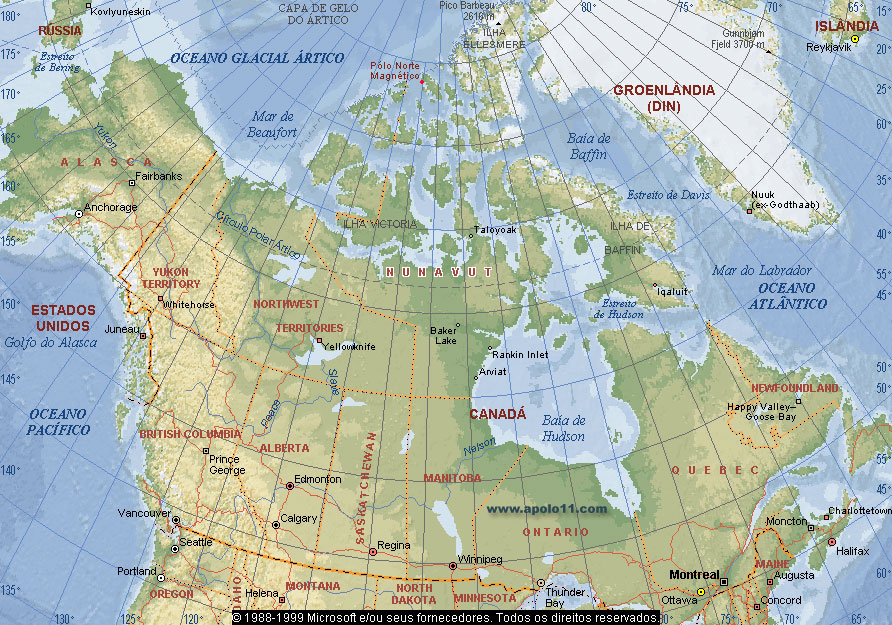 Mapa do Canad