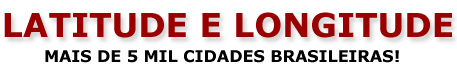 latitude e longitude das cidades Brasileiras