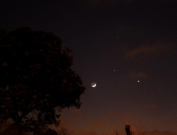Conjunção Lua, Vênus, Mercúrio e Marte