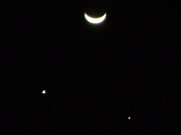 Tríplice de Júpiter , Vênus e Lua