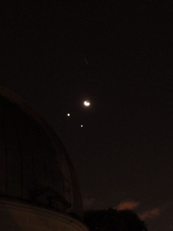 Lua, Vênus e Júpiter