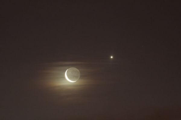 Conjunção Lua e Vênus
