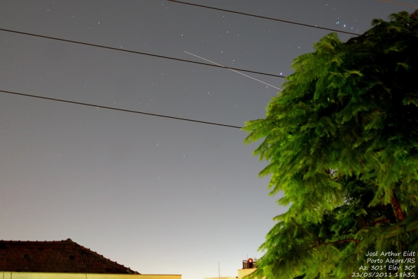 ISS vista em Porto Alegre