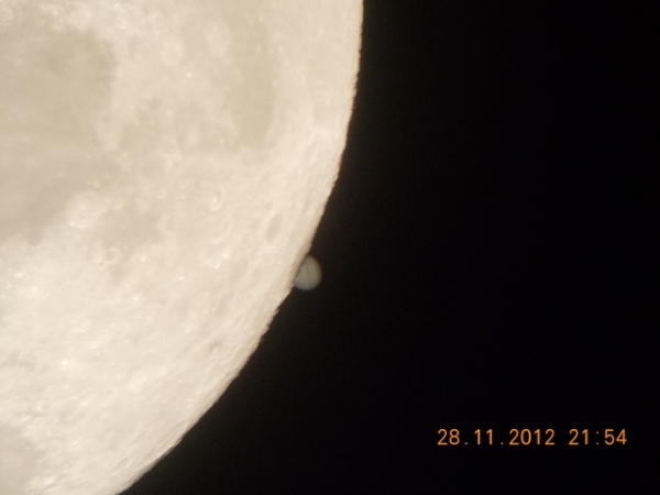 Ocultação de Júpiter pela lua 28-11-2012
