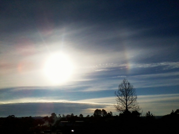 Arco-Íris formando nuvens (Sundog)